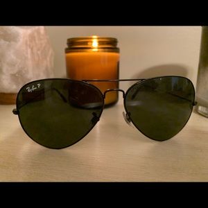 Ray Bans all black aviators